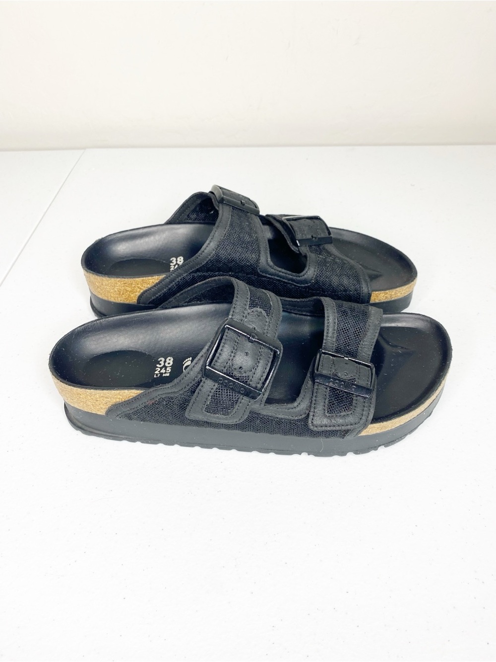 Papillio by Birkenstock Arizona French Piping Flex Platform Sandal Black 38 7